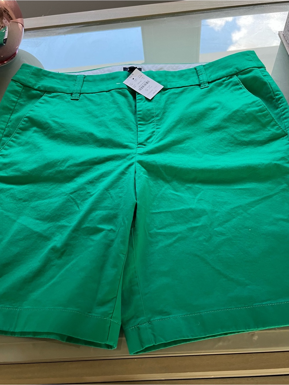 J. Crew Frankie Bermuda Chino Shorts 9 Inch Gallery Green AL569 Womens 12 NWT
